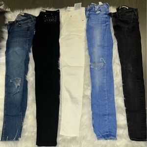 5 pairs of Zara skinny jeans